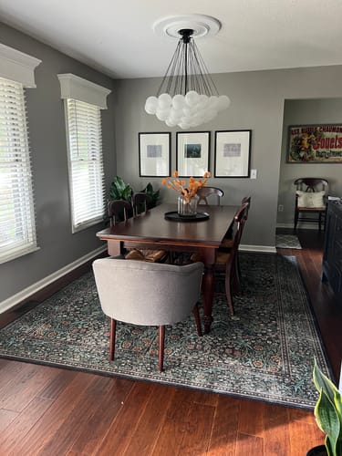 Customer photo review of Modern 3-Light Cluster Glass Globe Frosted Bubble Chandelier