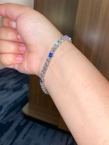 Customer photo review of “Evil eye” Tennis bracelet