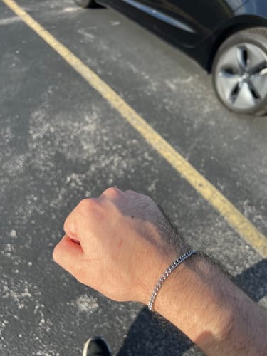 Customer photo review of Cuban Bracelet (Silver) 4mm