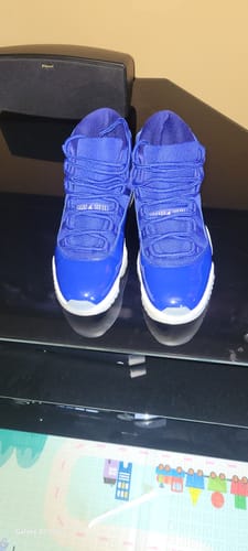 Customer photo review of Air Jordan 11 Retro "Midnight Blue"( Custom Sneaker)