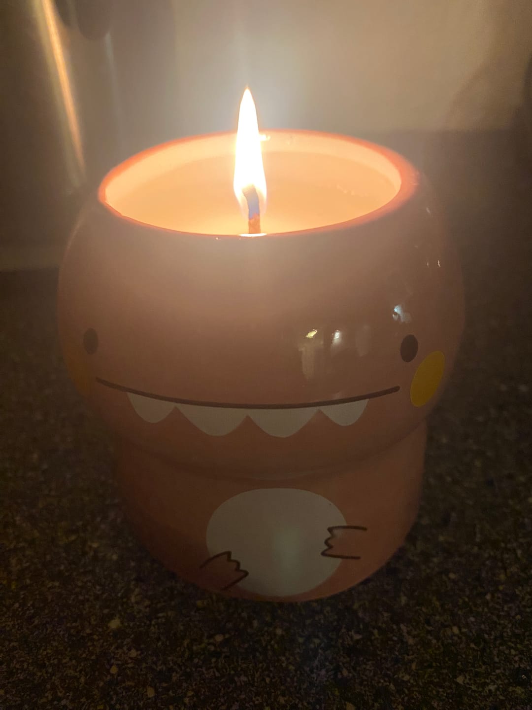 Customer photo review of Cuddle-Saurus Mug Diamond Candle