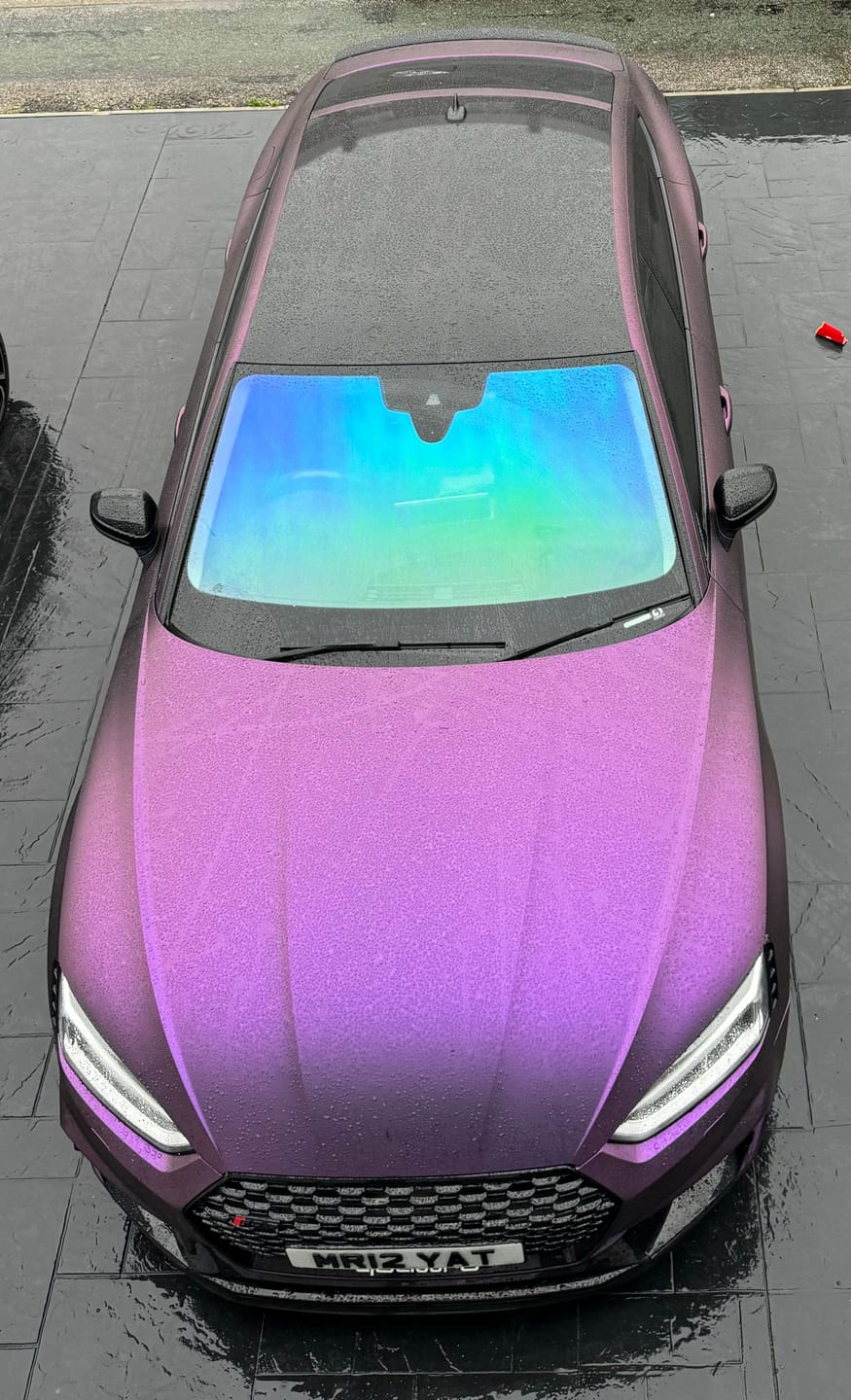 Customer photo review of Matte Russian Violet Vinyl Wrap