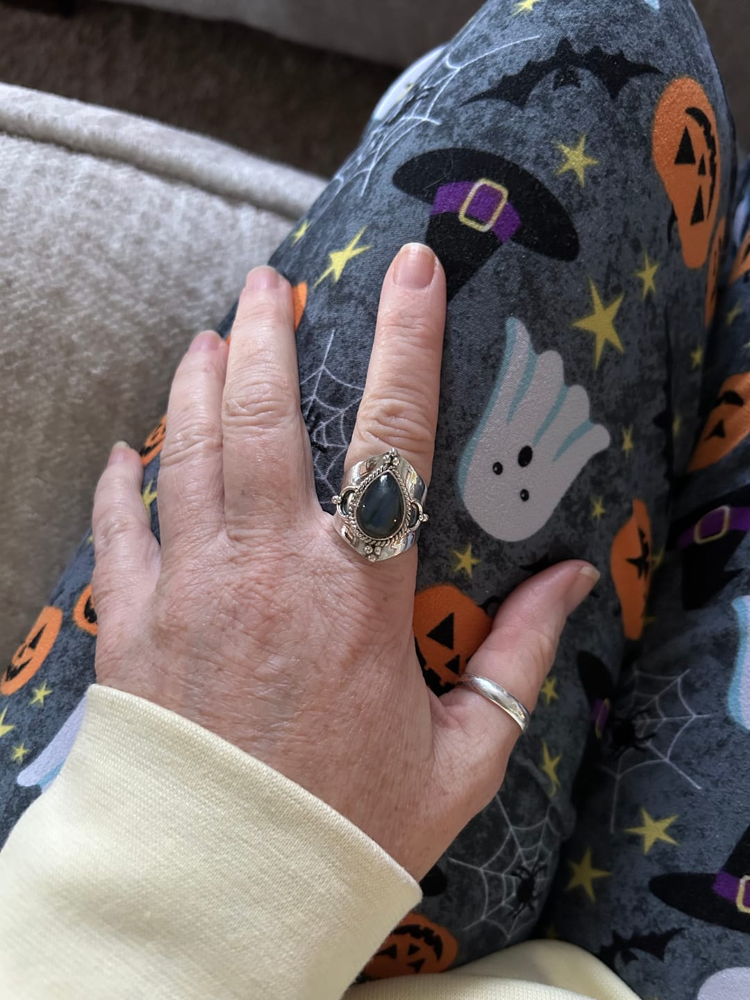 Customer photo review of Teardrop Labradorite Ring Sterling Silver