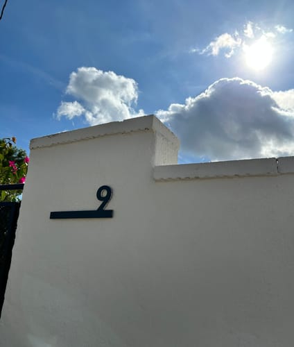 Customer photo review of Numero civico sagomato modello Line 01 Acrilico