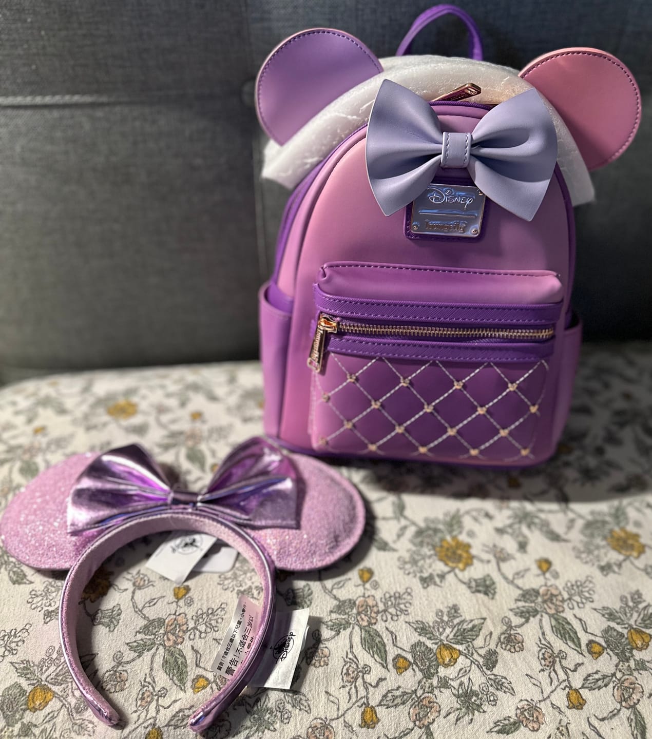 Customer photo review of 707 Street Exclusive - Loungefly Disney The Minnie Mouse Classic Series Mini Backpack - Lavender Haze