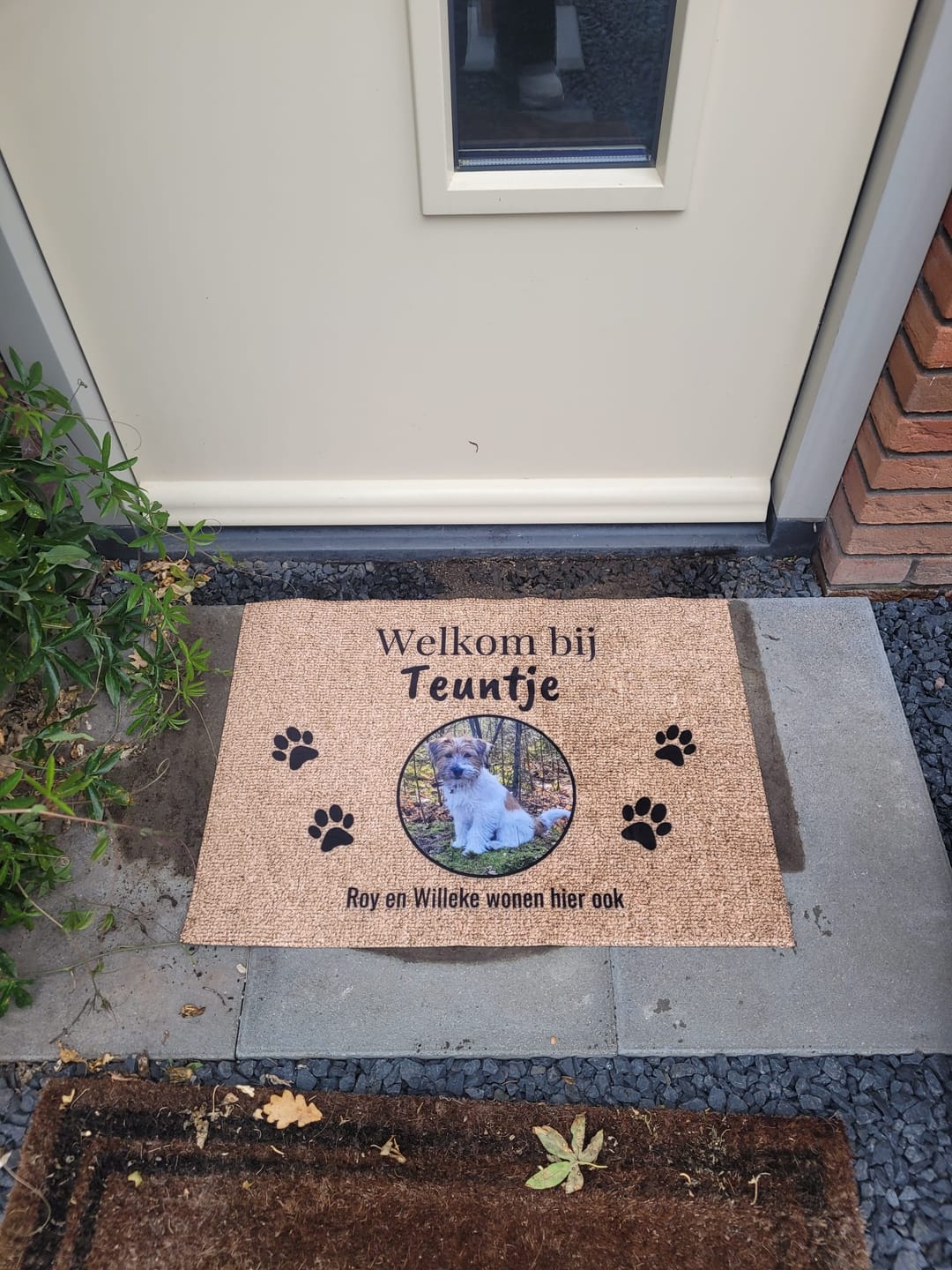 Customer photo review of Eigen foto - Gepersonaliseerde huisdier deurmat