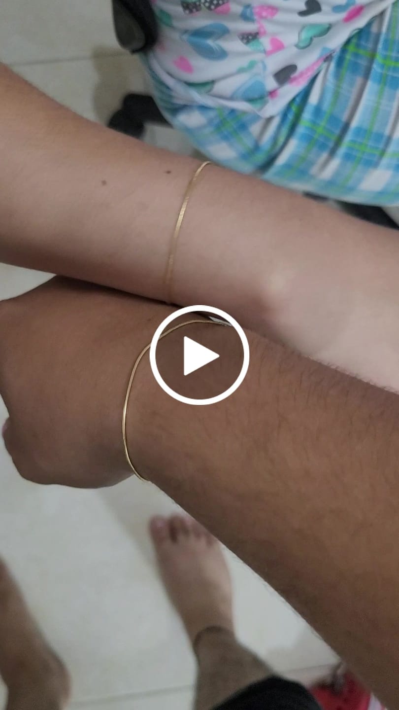 Customer video review of Pulseras Cola de Ratón en Oro laminado 18k Para Pareja