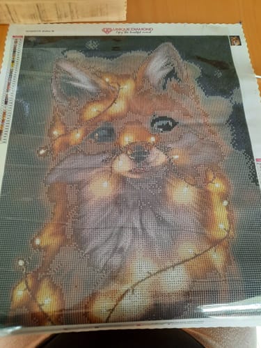 Customer photo review of 5D Diamond Painting XXL leuchtender Fuchs