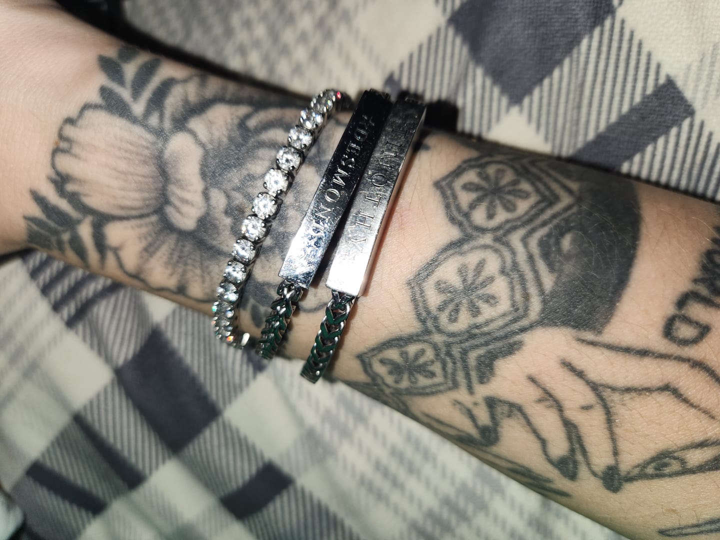 Customer photo review of 4mm Franco Link ID Bracelet