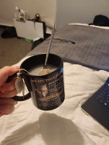Customer photo review of Dad To Daughter - Never Forget I Love You- Coffee Mug