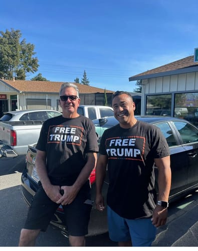 Customer photo review of Free Trump T-Shirt
