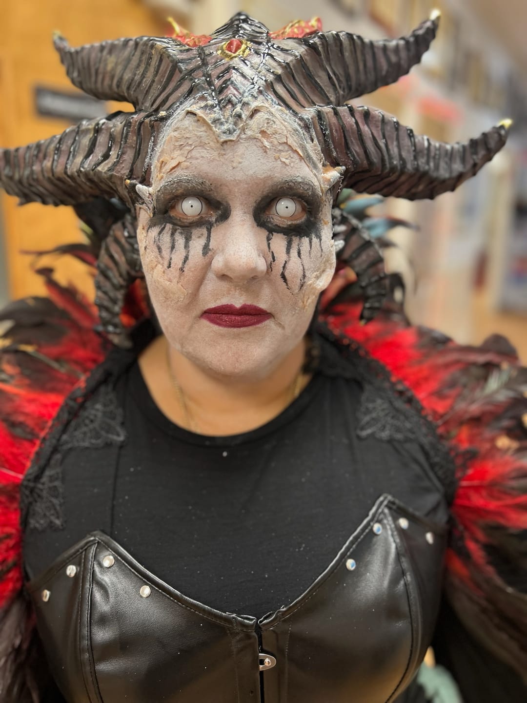 Customer photo review of Halloween Rick White Contact Lenses