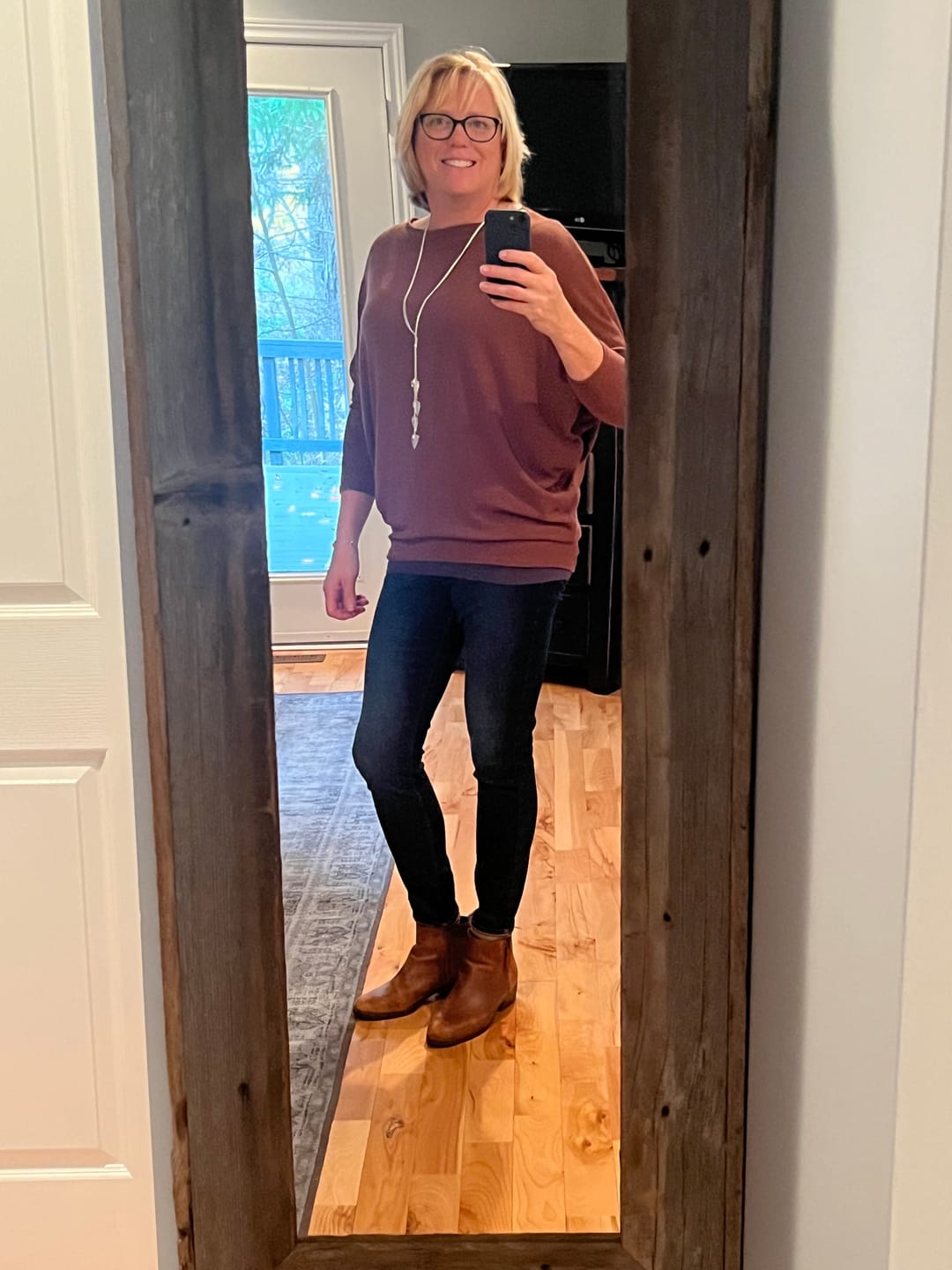 Customer photo review of Jolie All Day Slouch Top (Brownie)