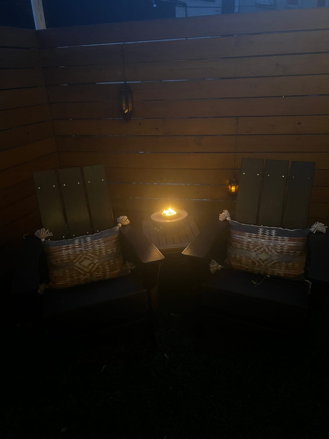 Customer photo review of Concrete Semi-Round Fire Pit