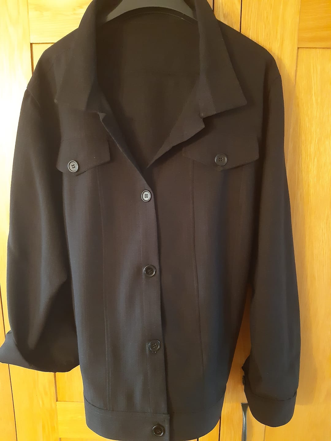 Customer photo review of Linen Look Suiting Fabric