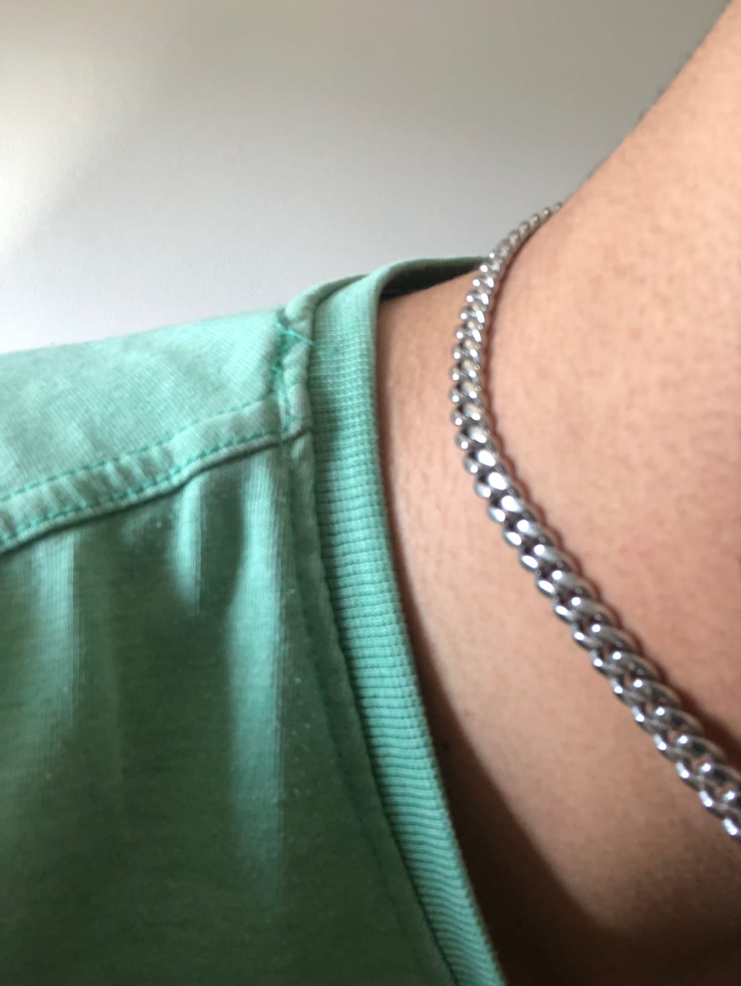 Customer photo review of CLEAN CUBANA CHAIN. - 6MM WHITE GOLD