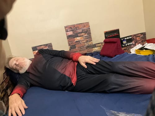Customer photo review of (Customer's Request) Red Gradient Family Pajamas K23