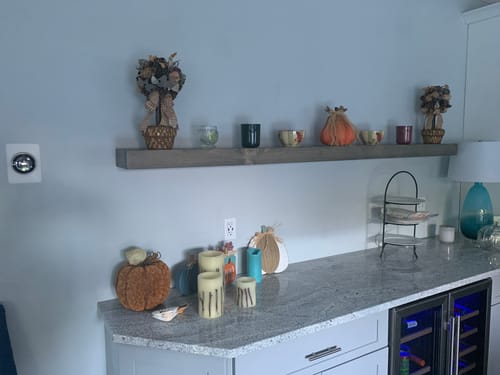 Customer photo review of Modern 3" Thick Floating Shelves