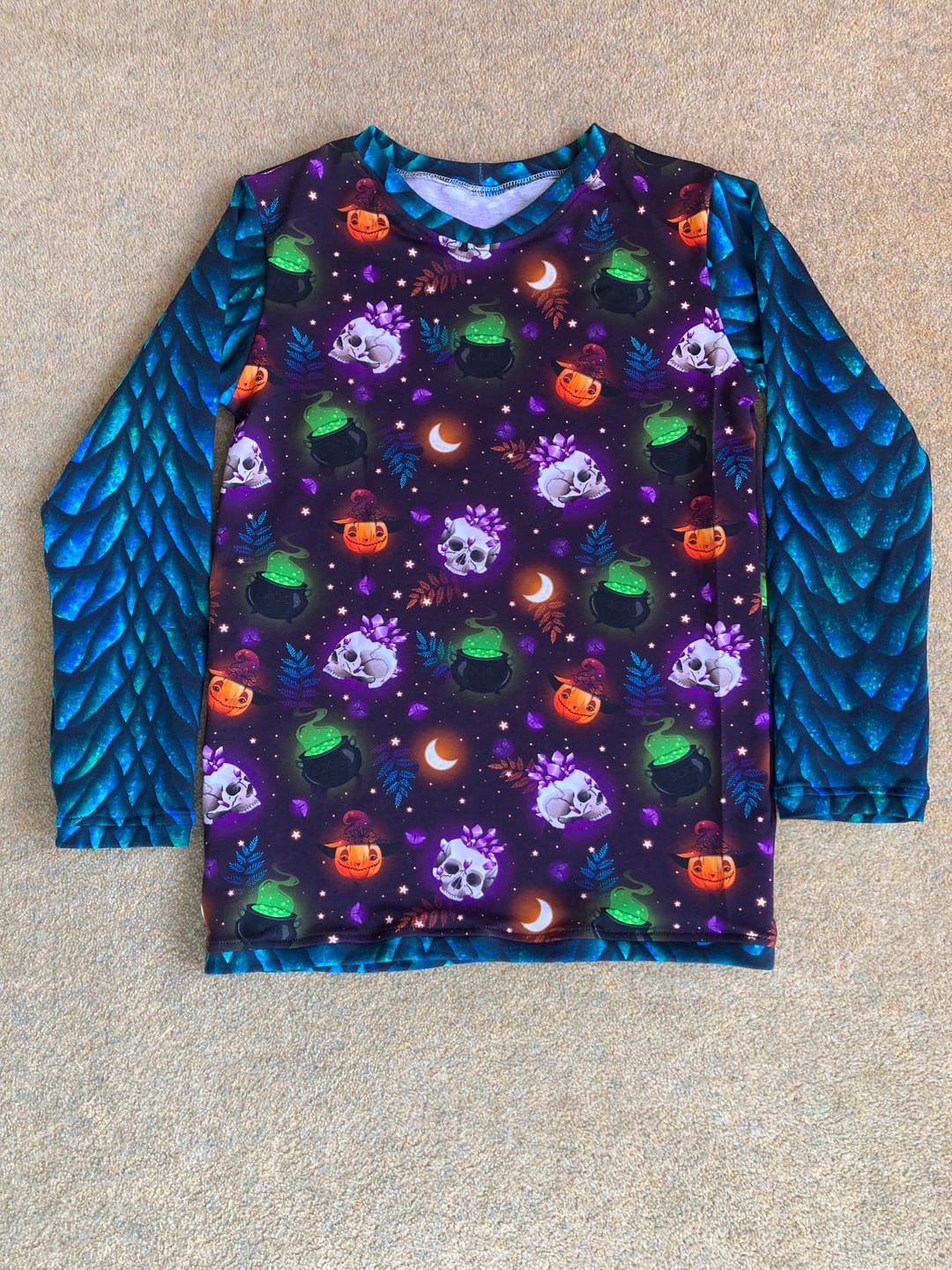 Customer photo review of Glowing Halloween Prints French Terry Fabric