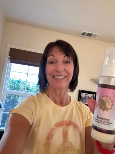 Customer photo review of Balancing Rose Geranium Foaming Facial Cleanser