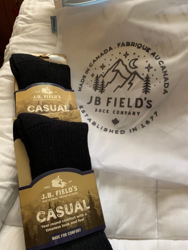 Customer photo review of J.B. Field's 98% Cotton Cushion Diabetic Socks