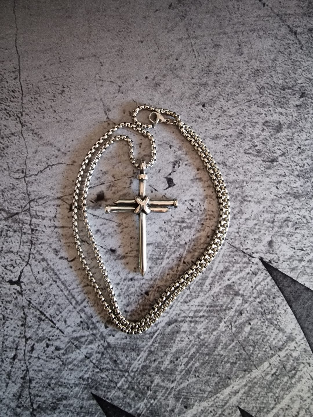 Customer photo review of WOODEN CROSS II. - NECKLACE