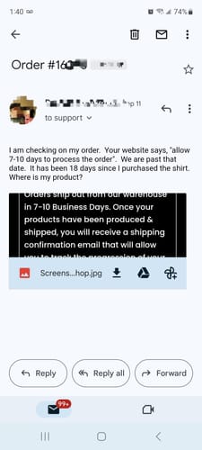 Customer photo review of Trump Mugshot T-Shirt