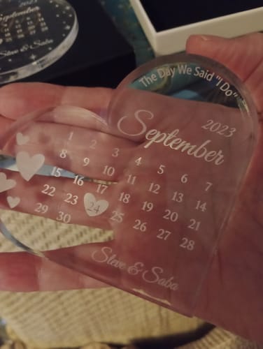 Customer photo review of Best Day Ever - Acrylic Glass Heart