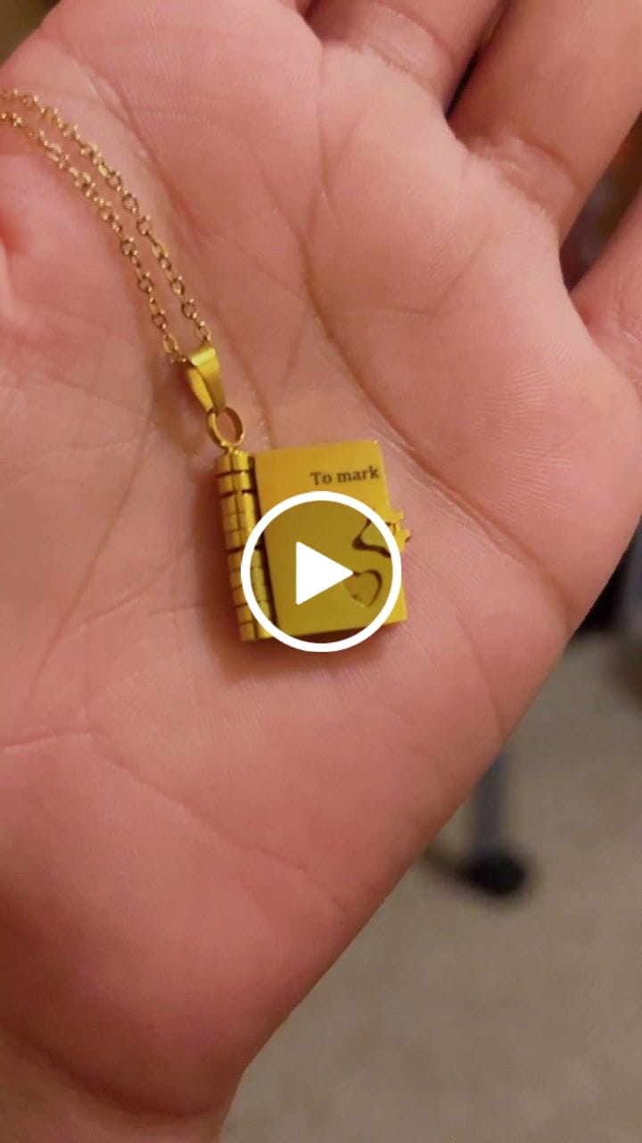 Customer video review of Personalized Book Locket Necklace