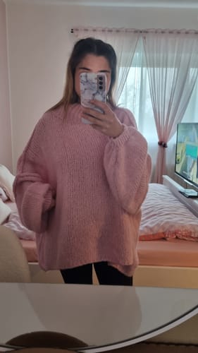 Customer photo review of Meli Strick Pullover - Rosa