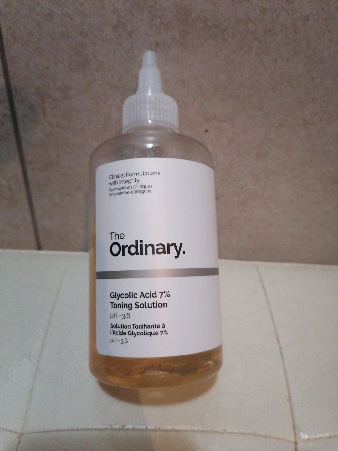 Customer photo review of Glycolic Acid 7% Exfoliating Toning Solution 240ml