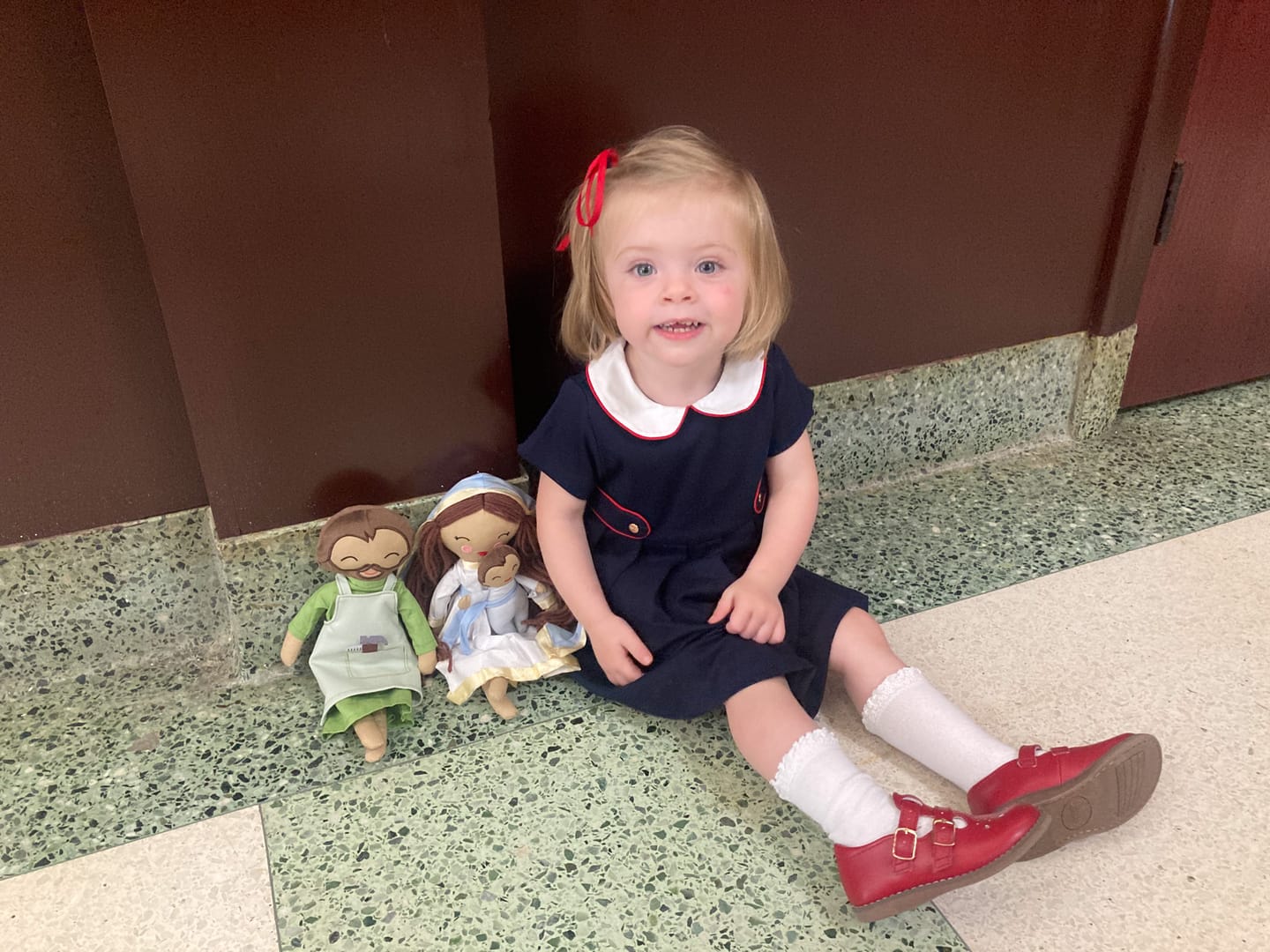Customer photo review of Baby Jesus Rag Doll & Wrap Carrier Set