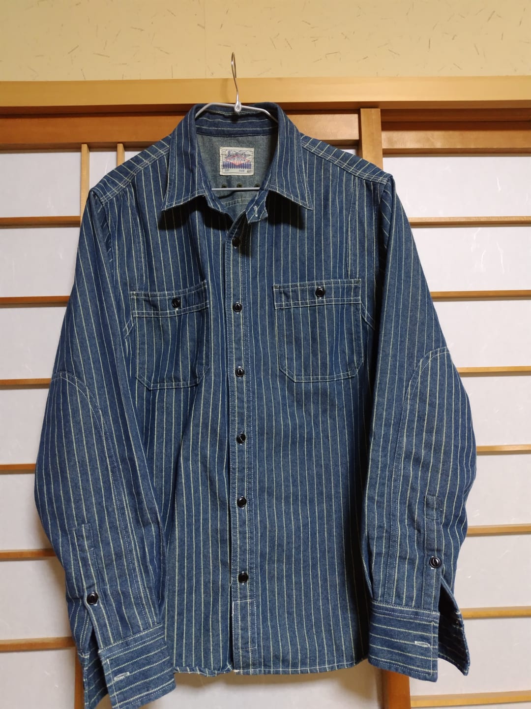 Customer photo review of アメカジWABASH　ウォッシュ加工ウォバッシュストライプワークシャツ