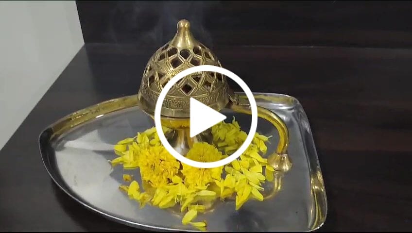 Customer video review of Golden Handcrafted Home Purifying Brass Loban Dan, Dhuni (6 Inches)