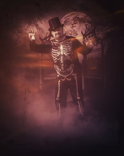 Customer photo review of Kate Halloween Night Moon Backdrop Designed by Chain Photography