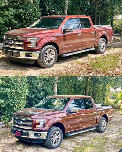 Customer photo review of 2.5 inch Front Leveling Lift Kits For 2004-2025 Ford F150 Lincoln 2WD 4WD