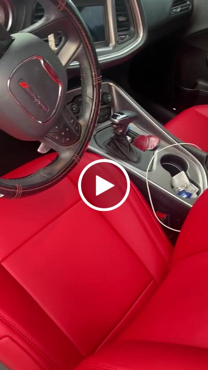 Customer video review of 2015-Up Dodge Challenger Custom Leather Seat Covers (Performance Seats)