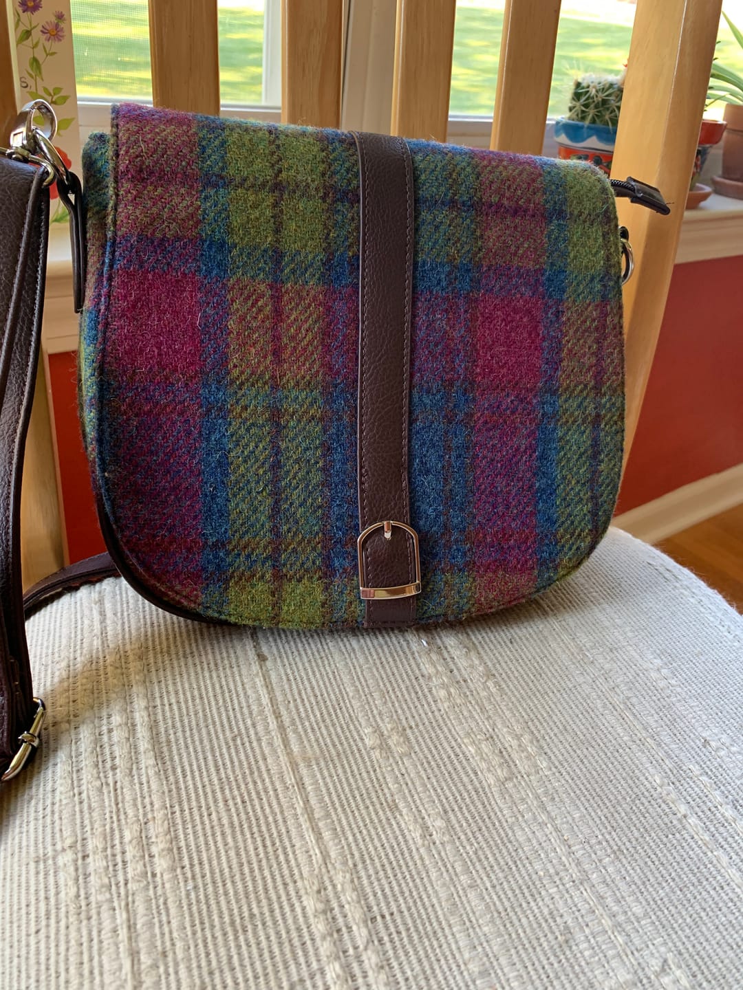 Customer photo review of Harris Tweed Saddle Bag