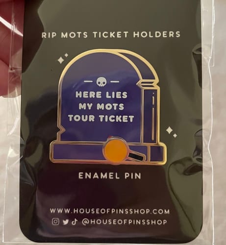 Customer photo review of MOTS Tour Tombstone Pin
