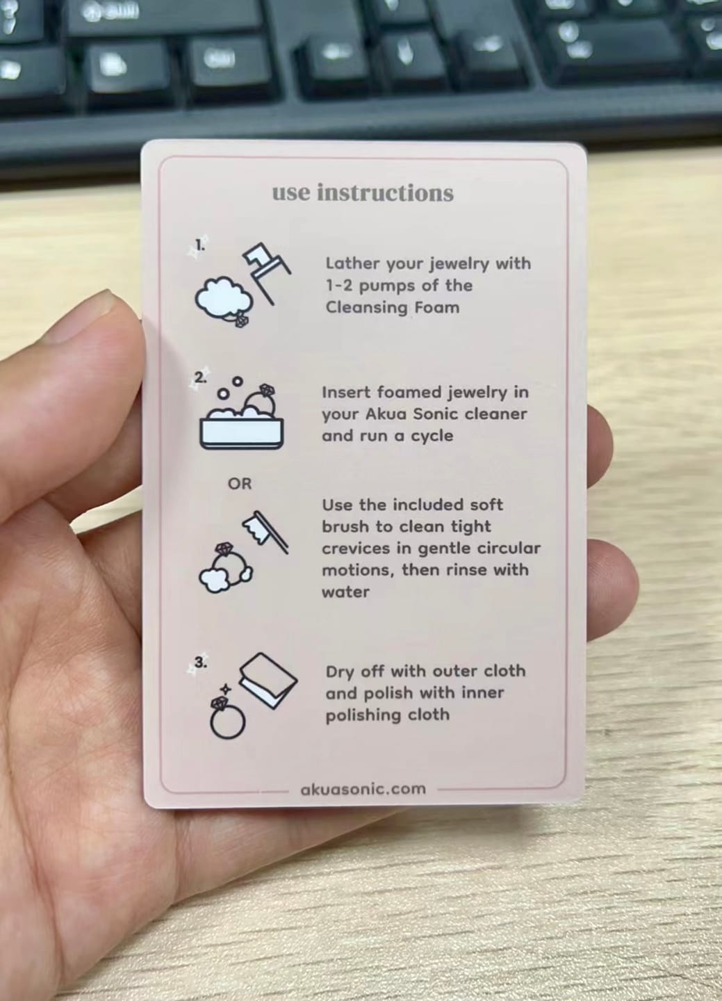 Customer photo review of Jewelry Cleansing Foam Kit