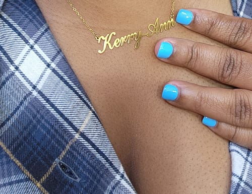 Customer photo review of Personalized Name Necklace