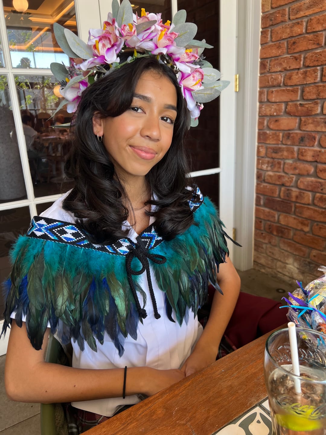 Customer photo review of Paua Blue Ceremonial Short Korowai