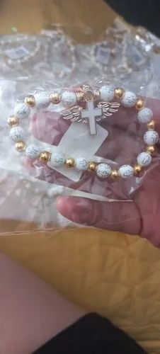 Customer photo review of Armbånd Med Englevinger Og Kors