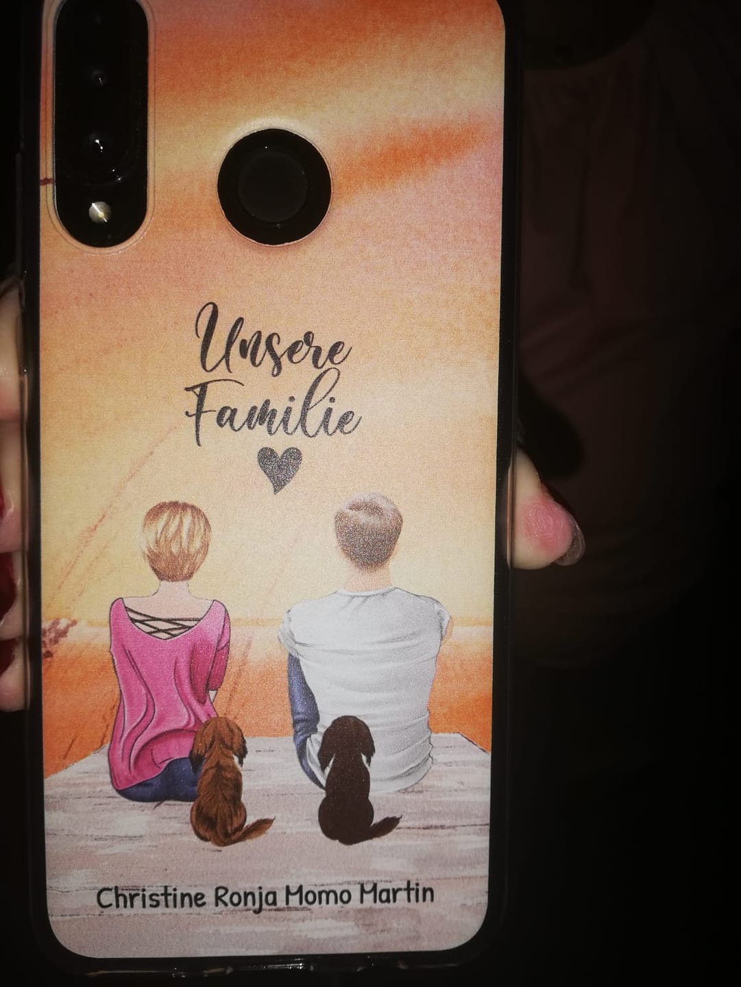 Customer photo review of Unterwegs mit Haustier Pärchen - Individuelle Handyhülle