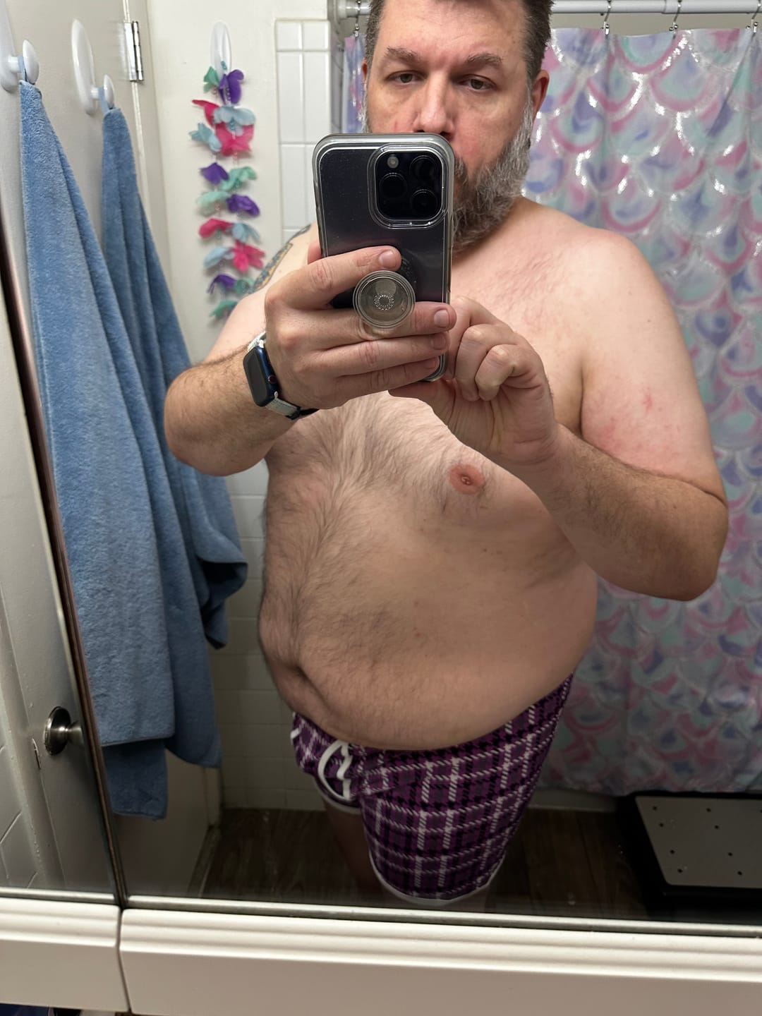 Customer photo review of Long Leg Bamboo Boxer Brief - Majestic Grape Beartooth