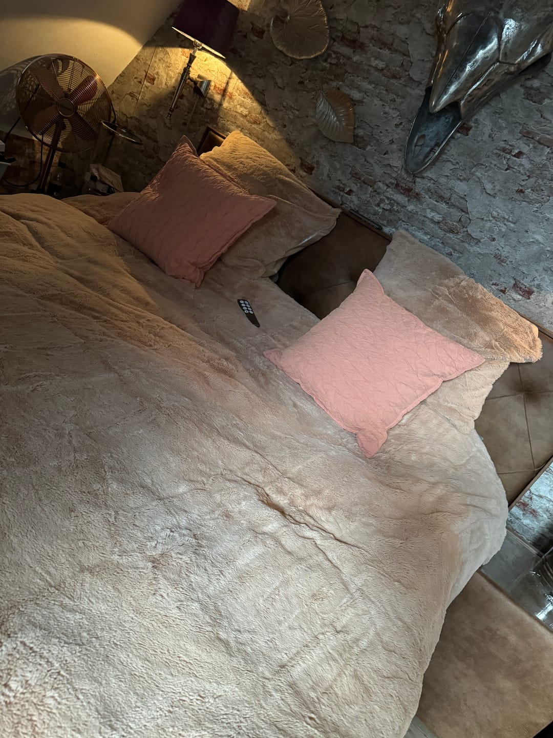 Customer photo review of Dekbedovertrek Teddy Fluffy Nude