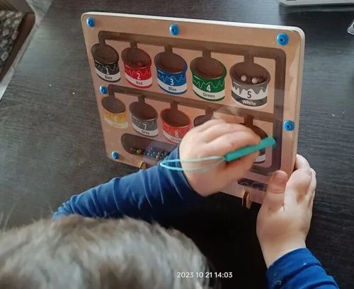 Customer photo review of Kletshuts™ MagneticMaze - Farve- Og Tal-labyrintlegetøj