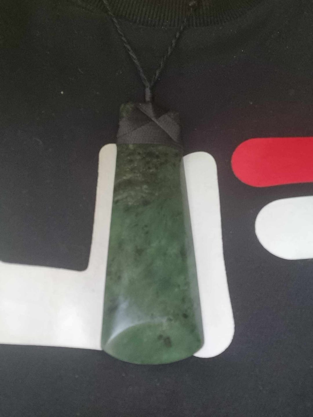 Customer photo review of Whopper 12cm Genuine NZ Greenstone Toki Necklace