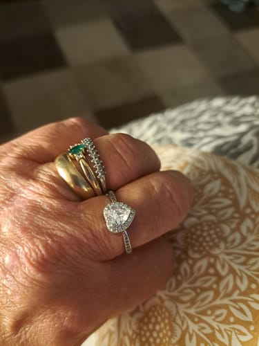 Customer photo review of Forever In My Heart Urn Ring
