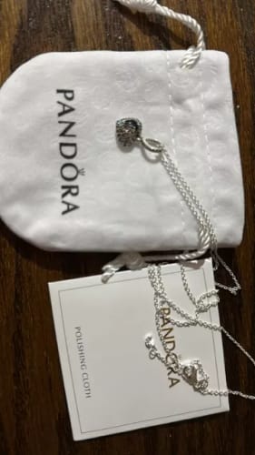 Customer photo review of COLLAR SPARKLING BLUE MOON PANDORA